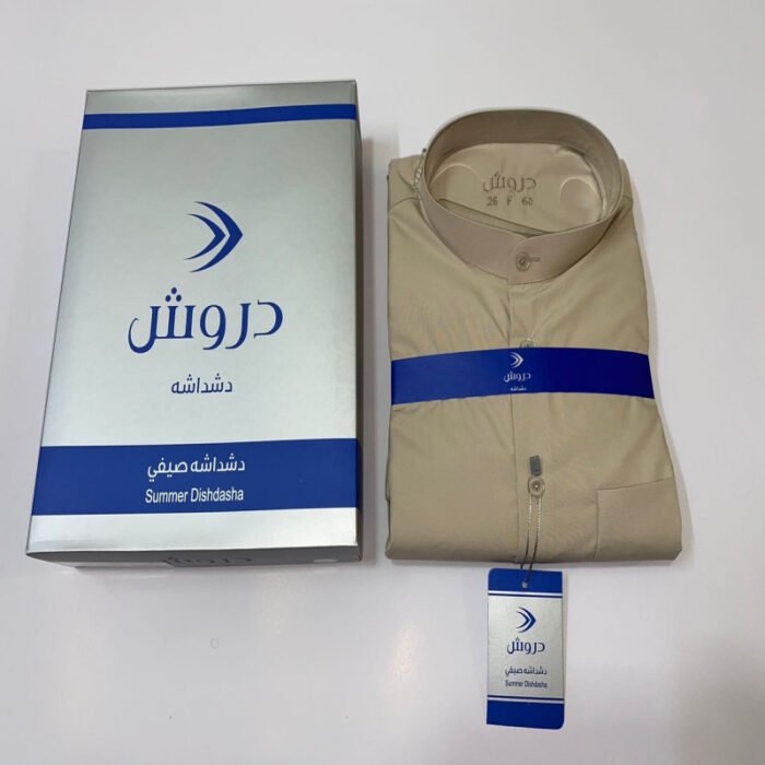 ⁦دشداشة رجالي أسبان ملون عرض 24 مقاس 60⁩ - الصورة ⁦1⁩